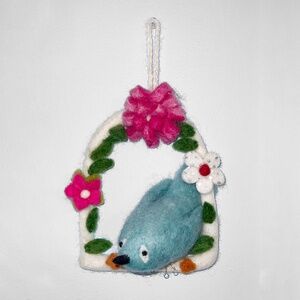 Bluebird of Happiness on Perch